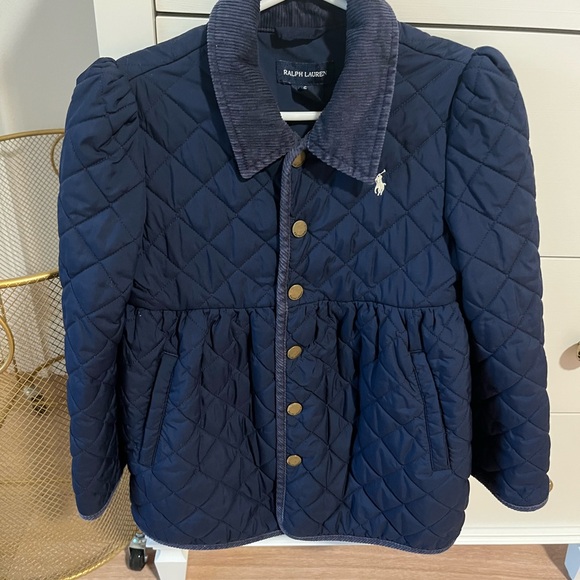 Girls Ralph Lauren Navy Quilted Jacket